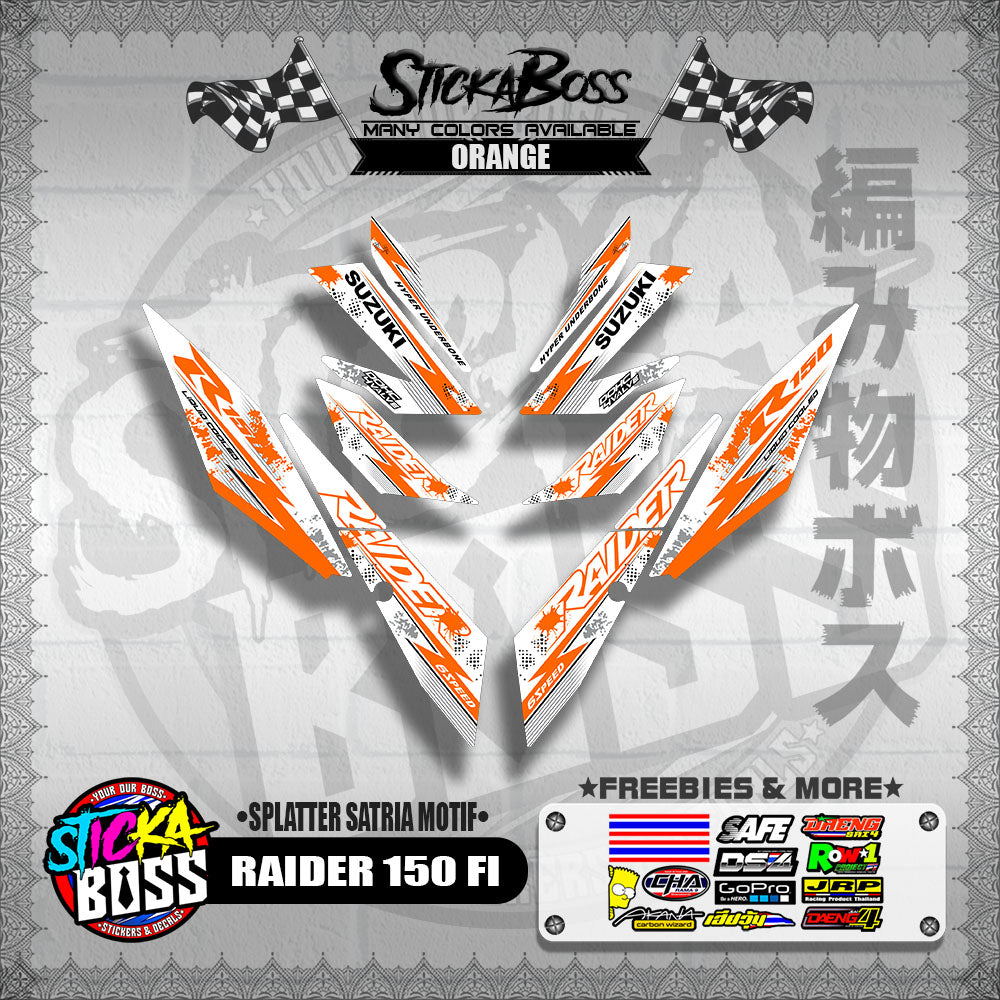 RAIDER 150 FI DECALS ( SPLATTER SATRIA MOTIF )【WITH FREEBIES】