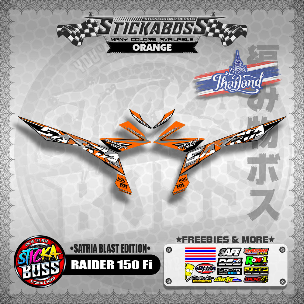 SUZUKI RAIDER 150 Fi Thai Decals ( Satria Blast Edition )【WITH FREEBIES】Thailand Concept