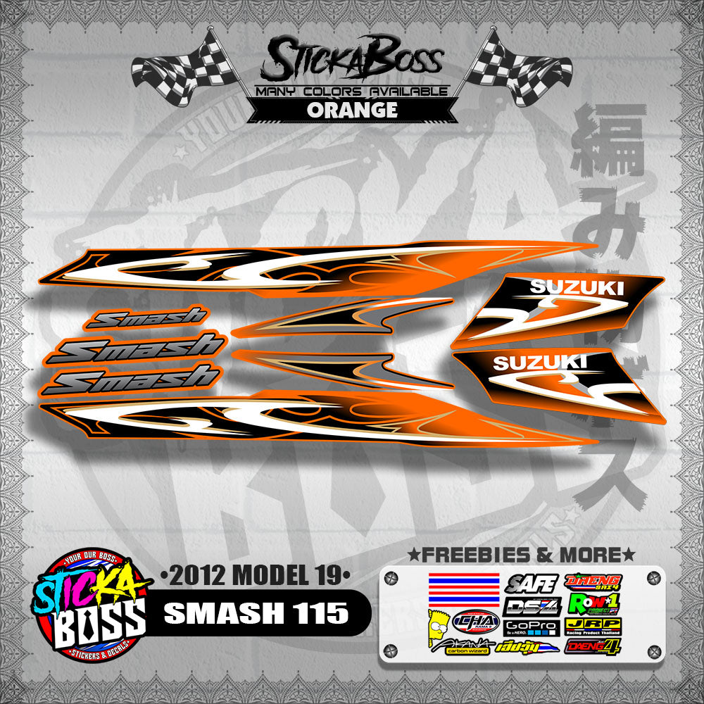 SMASH 115 DECALS ( 2012 MODEL 19 )【WITH FREEBIES】