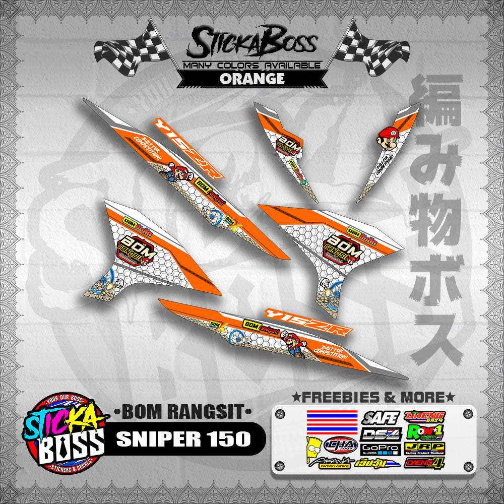 SNIPER 150 INDO DECALS ( BOM RANGSIT )【WITH FREEBIES】
