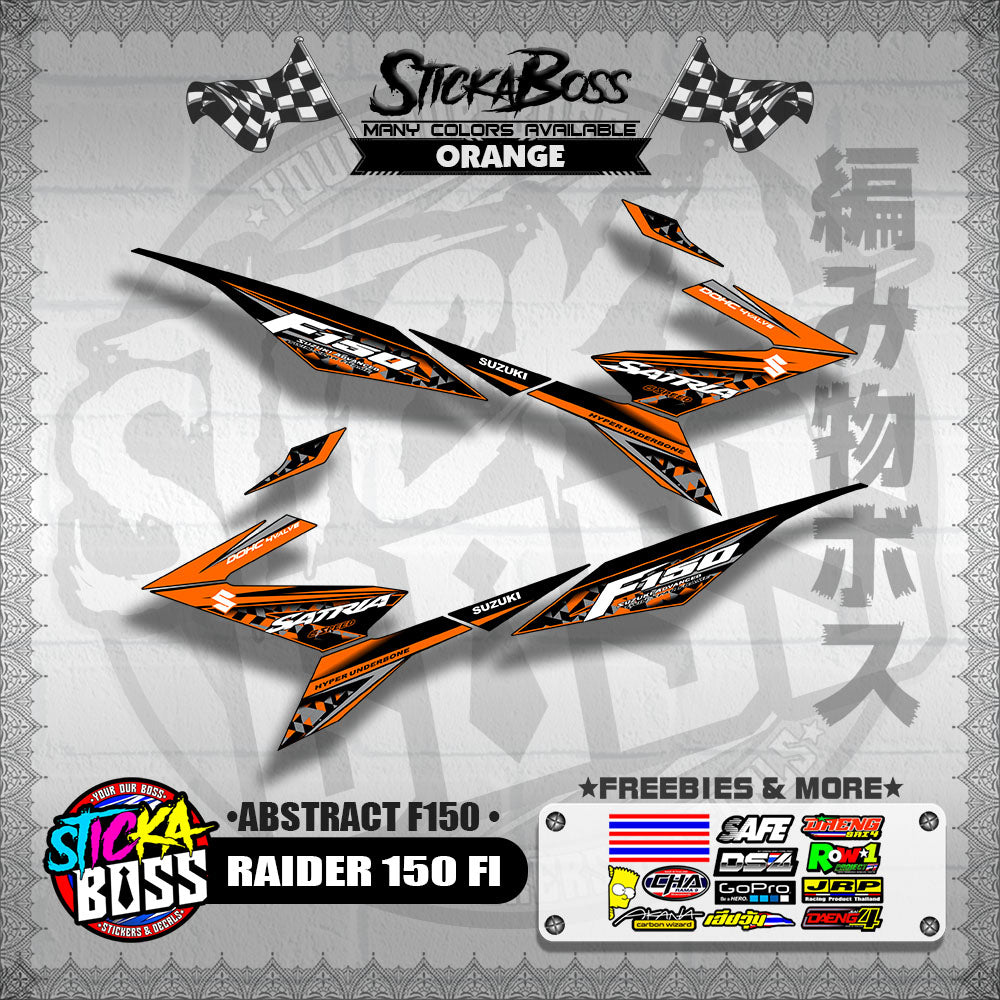 RAIDER 150 FI DECALS ( ABSTRACT F150 )【WITH FREEBIES】