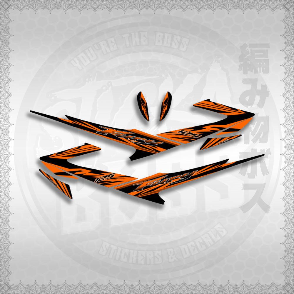 FURY 125 LUEFI RACE FLARE STICKER DECALS By STICKABOSS (SOFIE LAMINATED WATERPROOF)