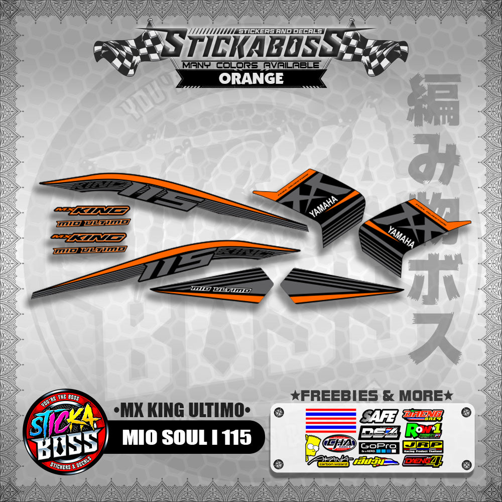 MIO SOUL I 115 STICKER DECALS ( MX KING ULTIMO )【WITH FREEBIES】