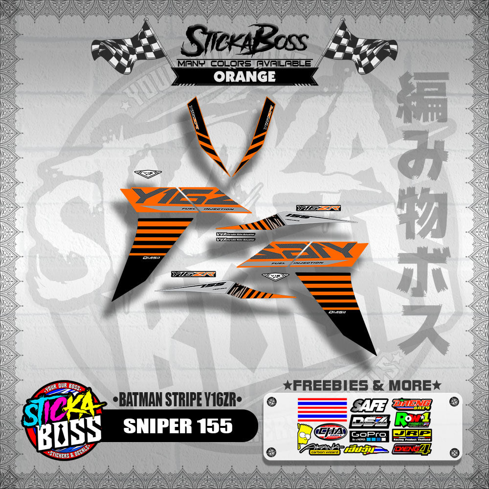 SNIPER 155 DECALS ( BATMAN STRIPE Y16ZR )【WITH FREEBIES】