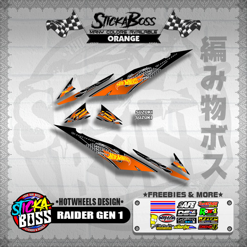 RAIDER GEN 1 DECALS ( HOTWHEELS DESIGN )【WITH FREEBIES】