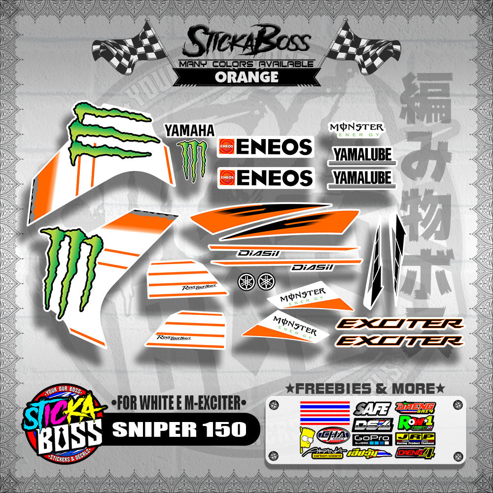 SNIPER 150 DECALS ( FOR WHITE E M-EXCITER )【WITH FREEBIES】