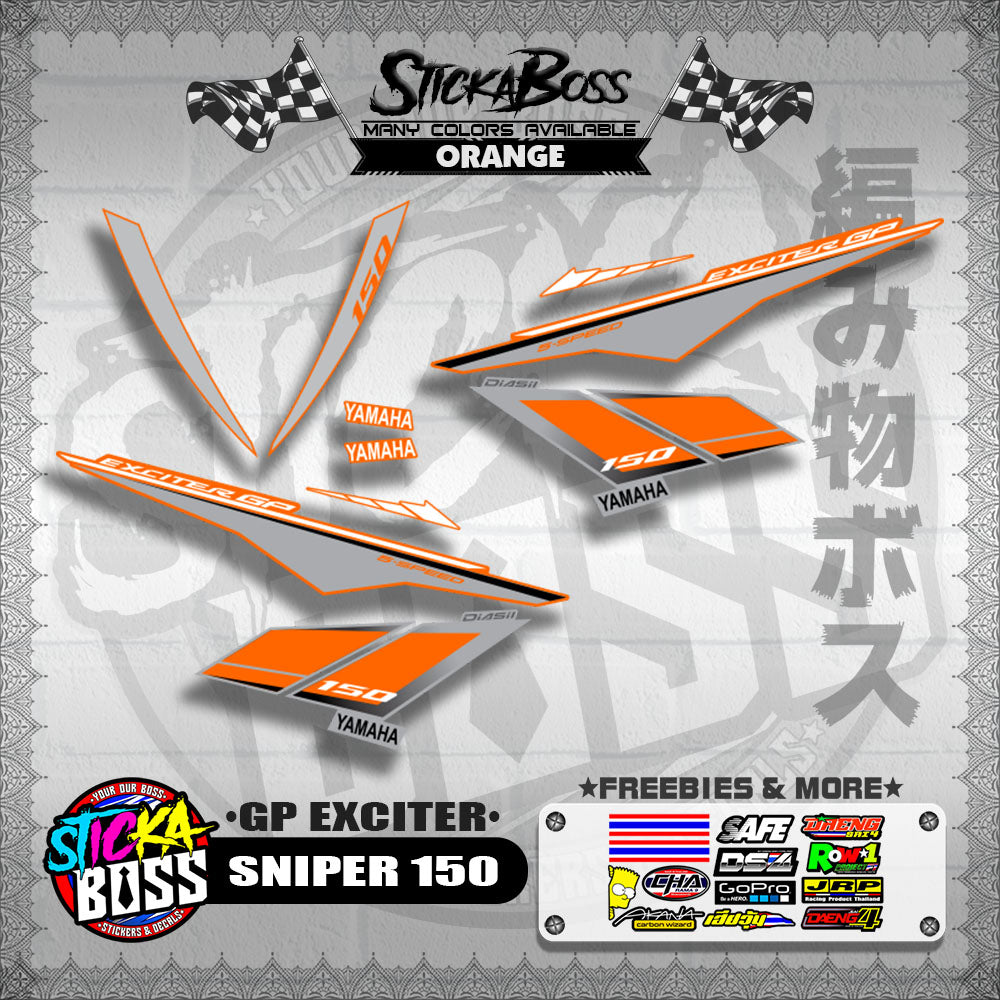 SNIPER 150 STOCK DECALS ( GP EXCITER )【WITH FREEBIES】
