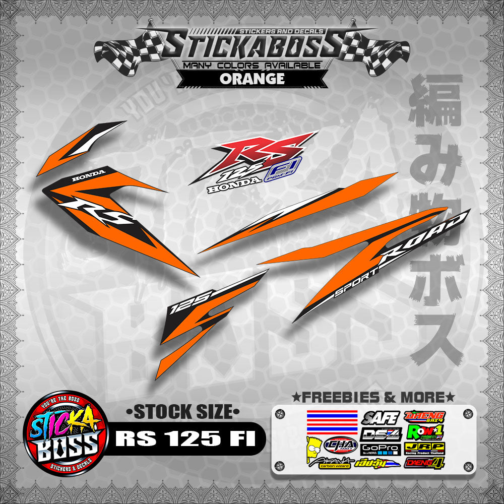 RS 125 FI Stock Decals (STOCK SIZE)【PREMIUM GLOSSY LAMINATED】