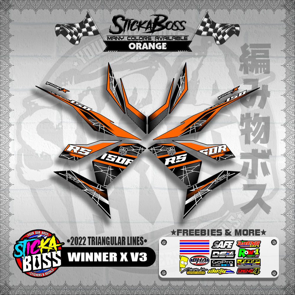 WINNER X V3 DECALS ( 2022 TRIANGULAR LINES )【WITH FREEBIES】