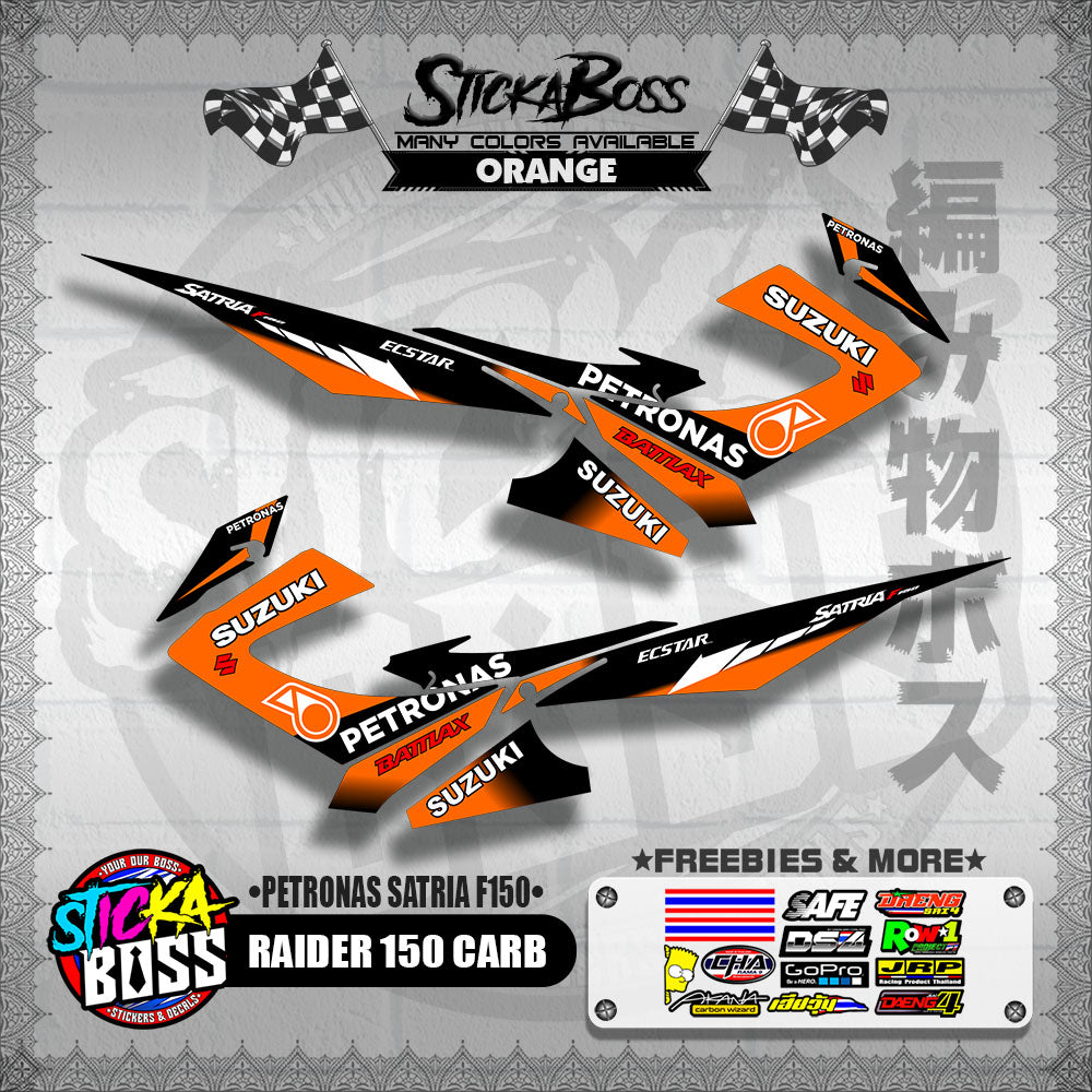 RAIDER 150 CARB DECALS ( PETRONAS SATRIA F150 )【WITH FREEBIES】