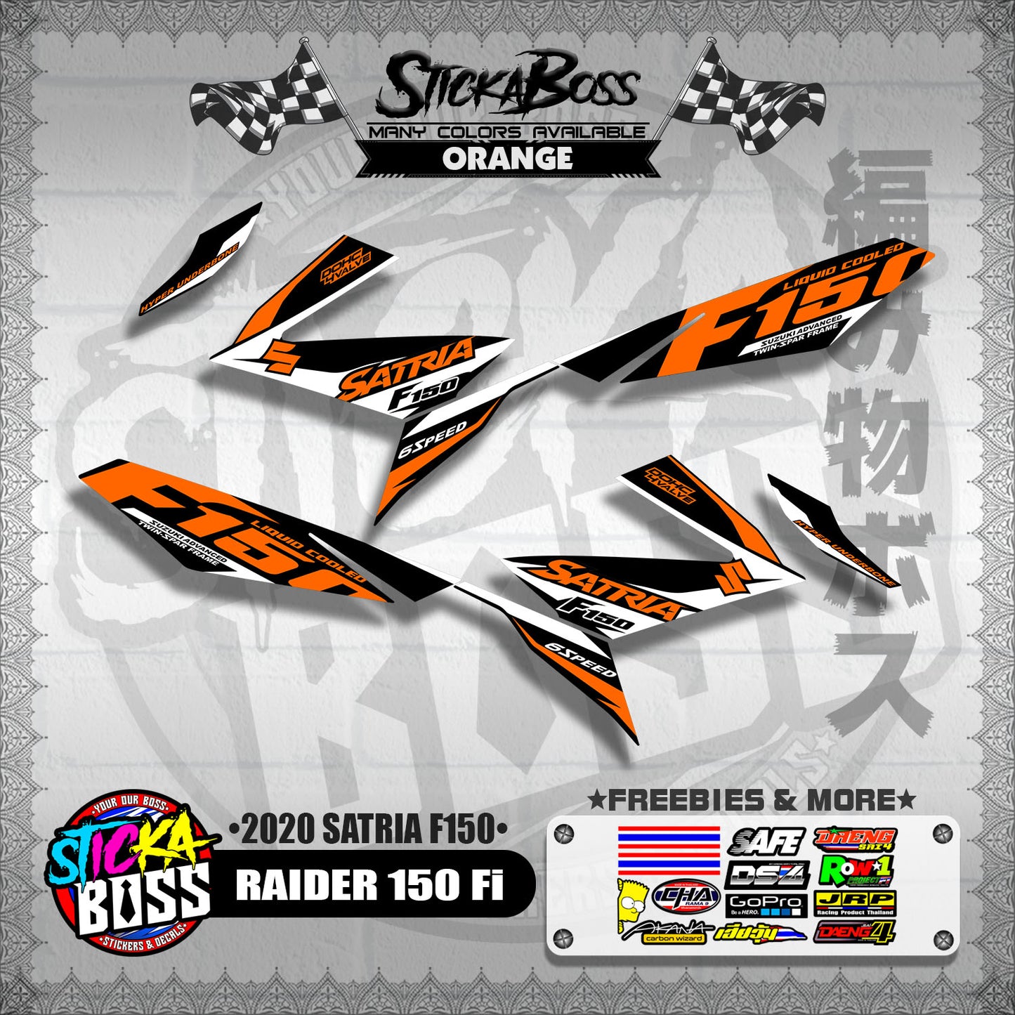 RAIDER 150 Fi DECALS ( 2020 SATRIA F150 )【WITH FREEBIES】