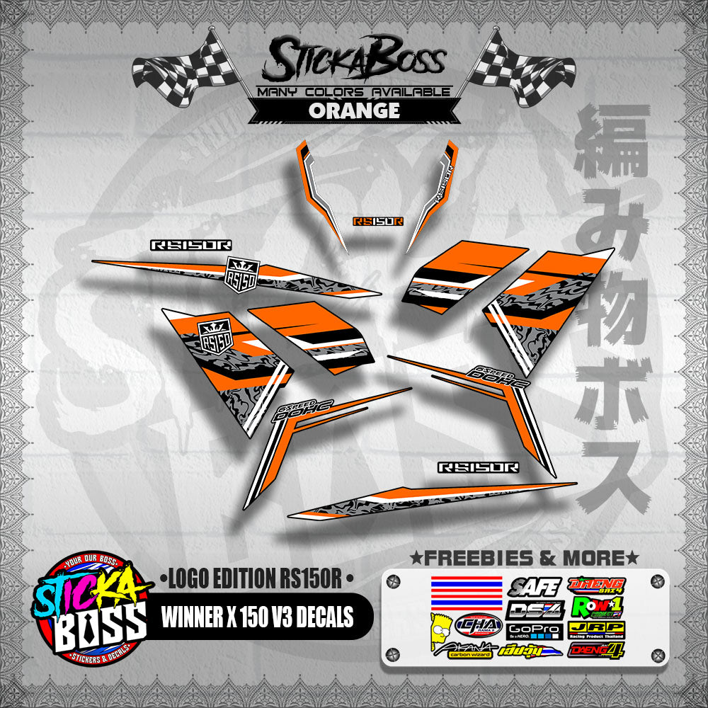 WINNER X 150 V3 DECALS ( LOGO EDITION RS150R )【WITH FREEBIES】