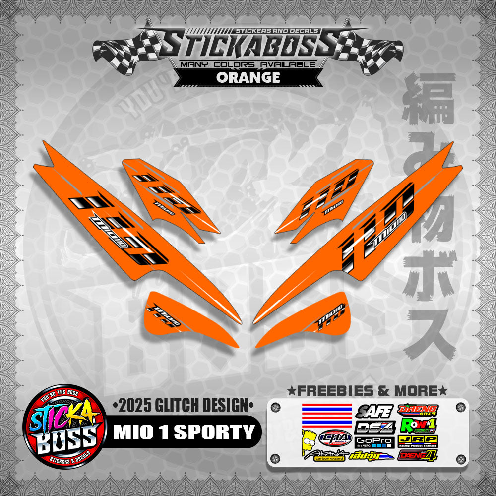 MIO 1/SPORTY/ SMILE STICKER DECALS ( 2025 GLITCH DESIGN )【WITH FREEBIES】