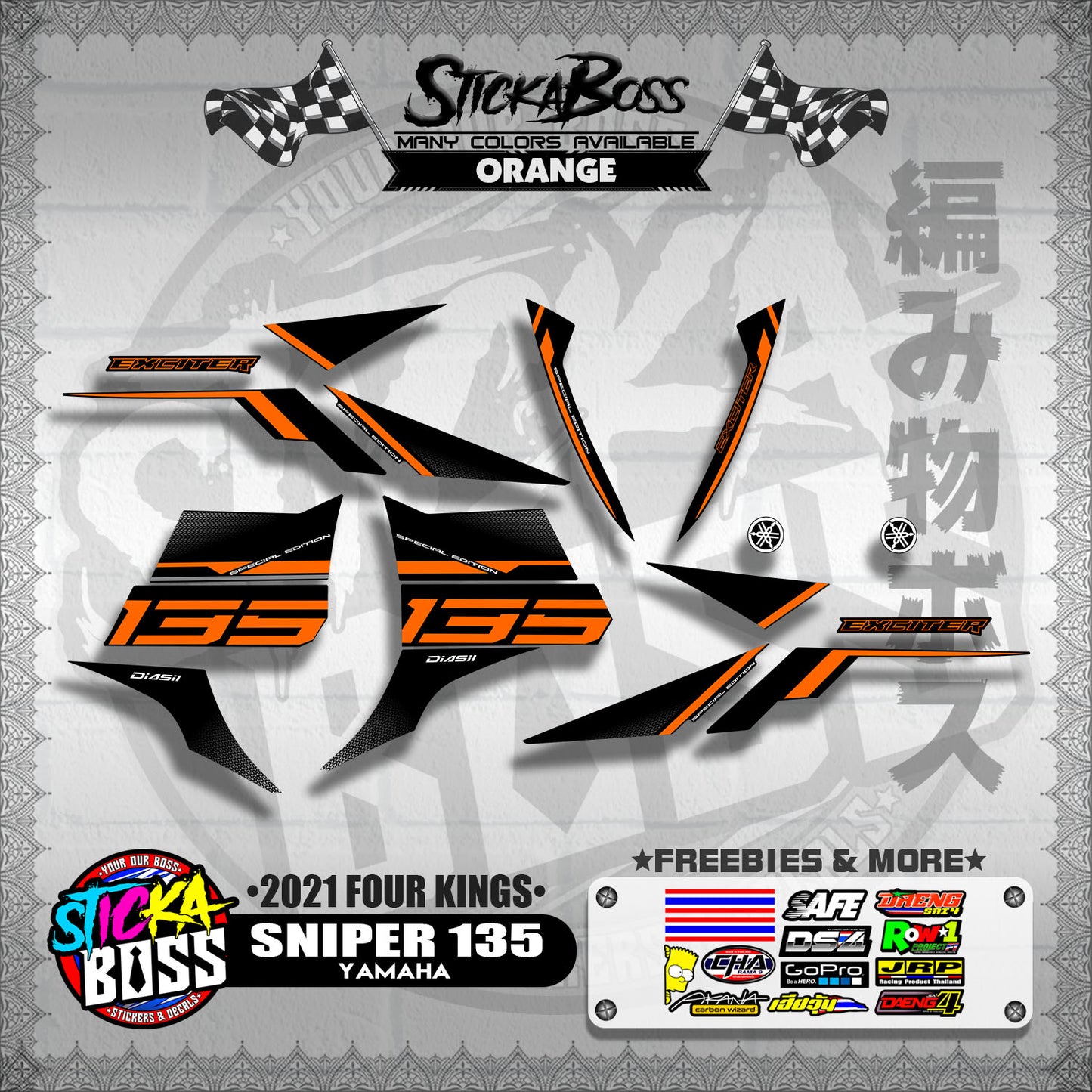 SNIPER 135 DECALS ( 2021 FOUR KINGS )【WITH FREEBIES】