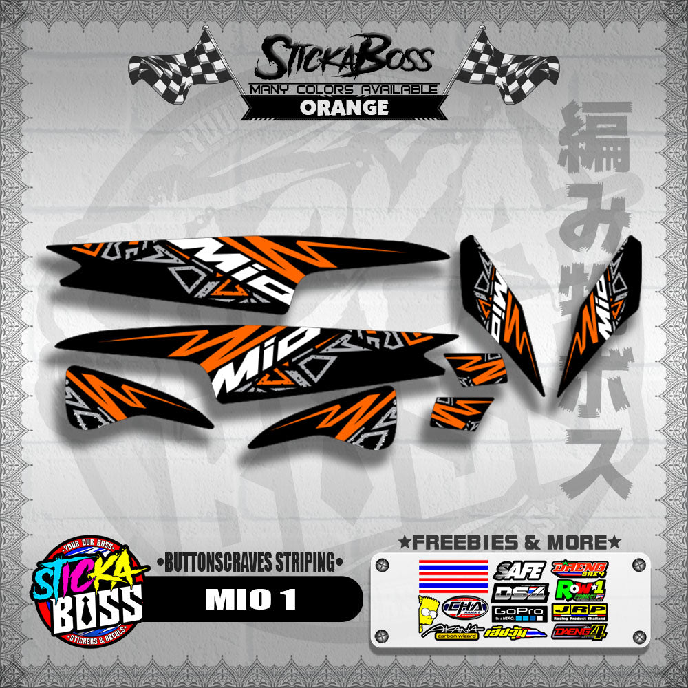 MIO 1 DECALS ( BUTTONSCRAVES STRIPING )【WITH FREEBIES】