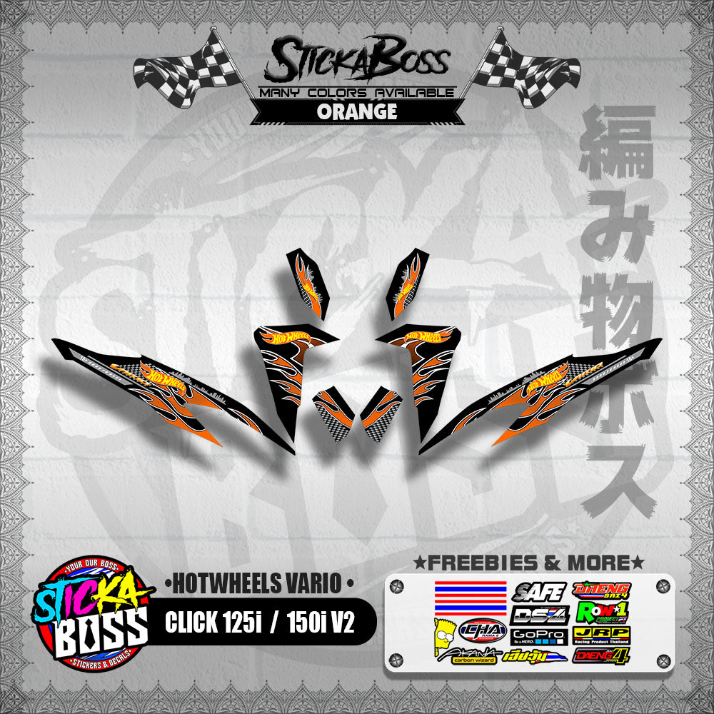CLICK 125i / 150i V2 DECALS ( HOTWHEELS VARIO )【WITH FREEBIES】