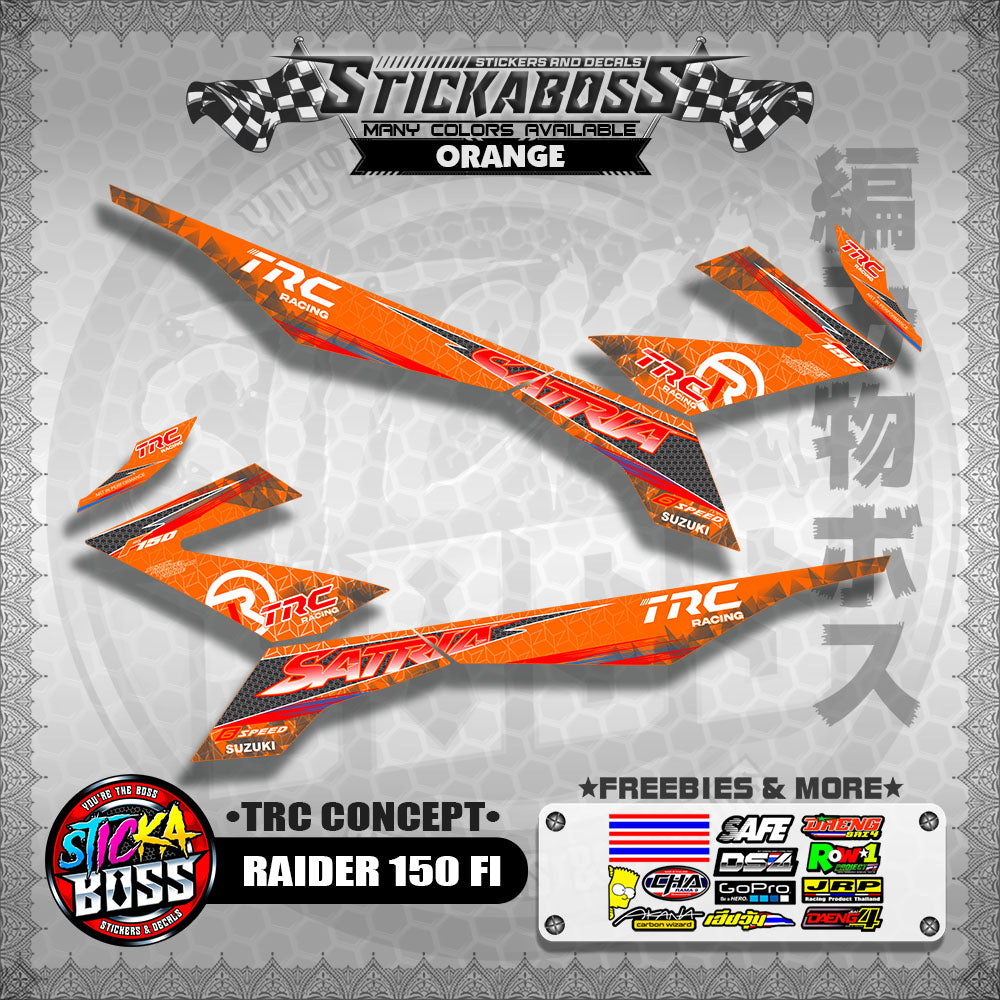 RAIDER 150 FI STICKER DECALS ( TRC CONCEPT SATRIA )【WITH FREEBIES】