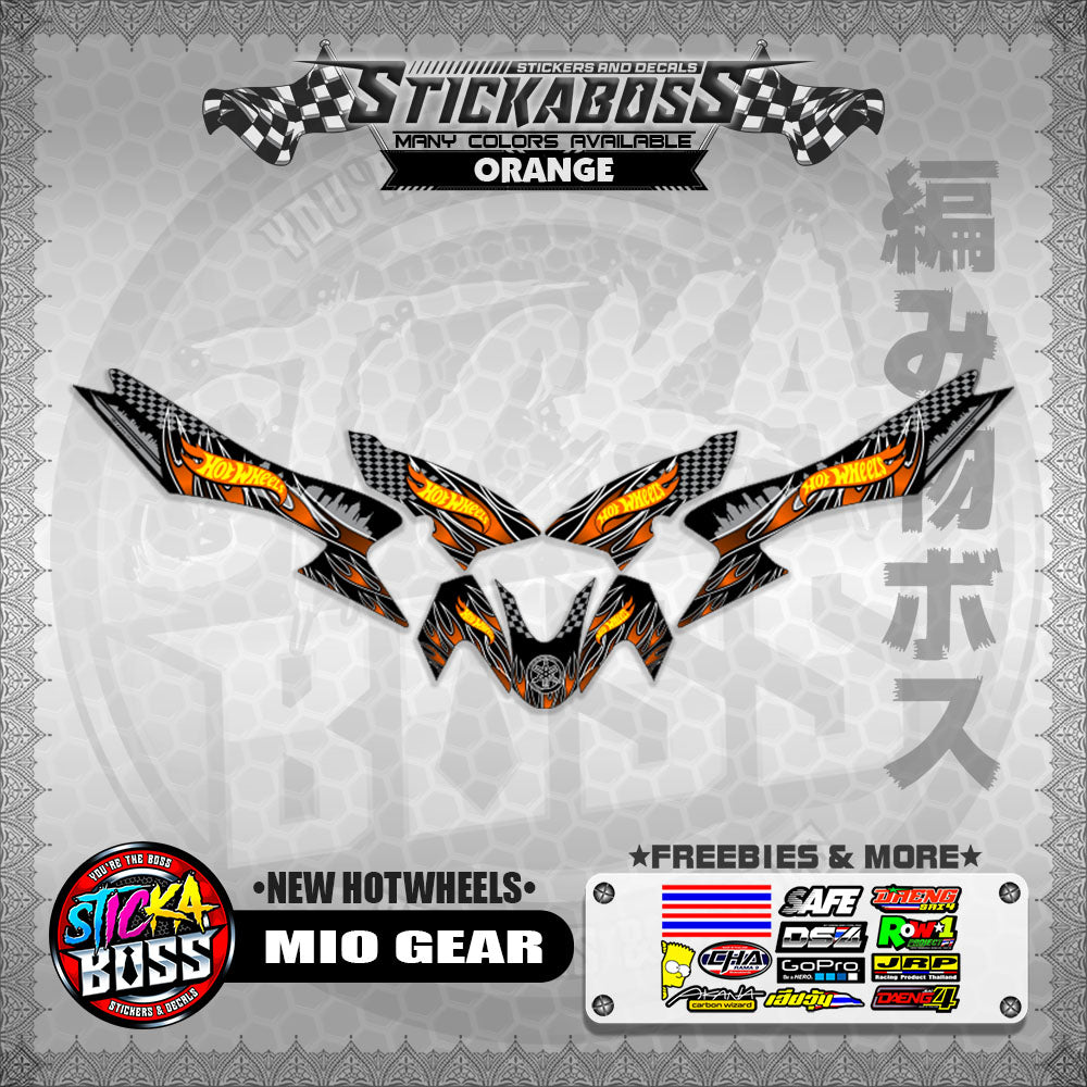 MIO GEAR STICKER DECALS ( NEW HOTWHEELS )【WITH FREEBIES】