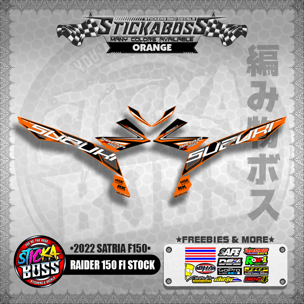 SUZUKI RAIDER 150 FI STOCK DECALS ( 2022 SATRIA F150 )【WITH FREEBIES】