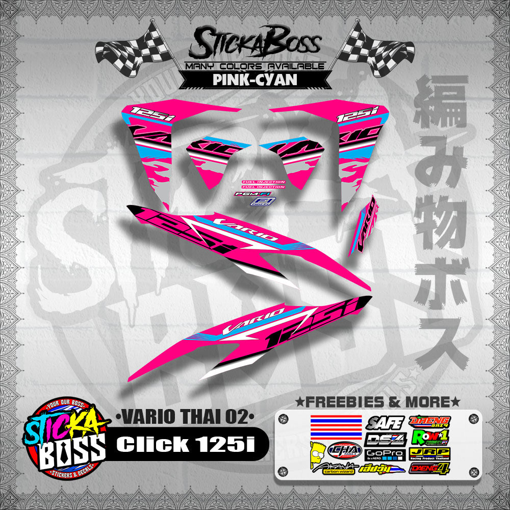 CLICK 125i V2 DECALS ( VARIO THAI 02 )【WITH FREEBIES】