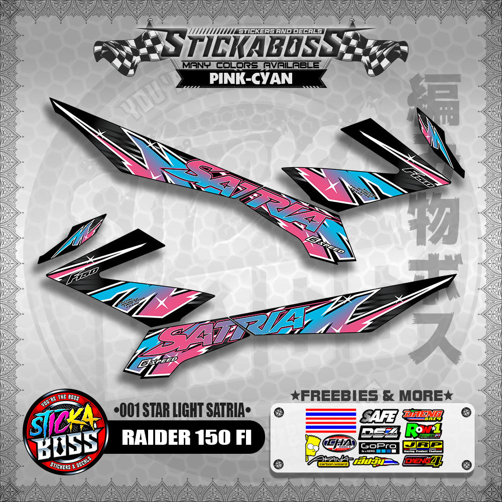 RAIDER 150 FI STICKER DECALS ( 001 START LIGHT SATRIA )【WITH FREEBIES】