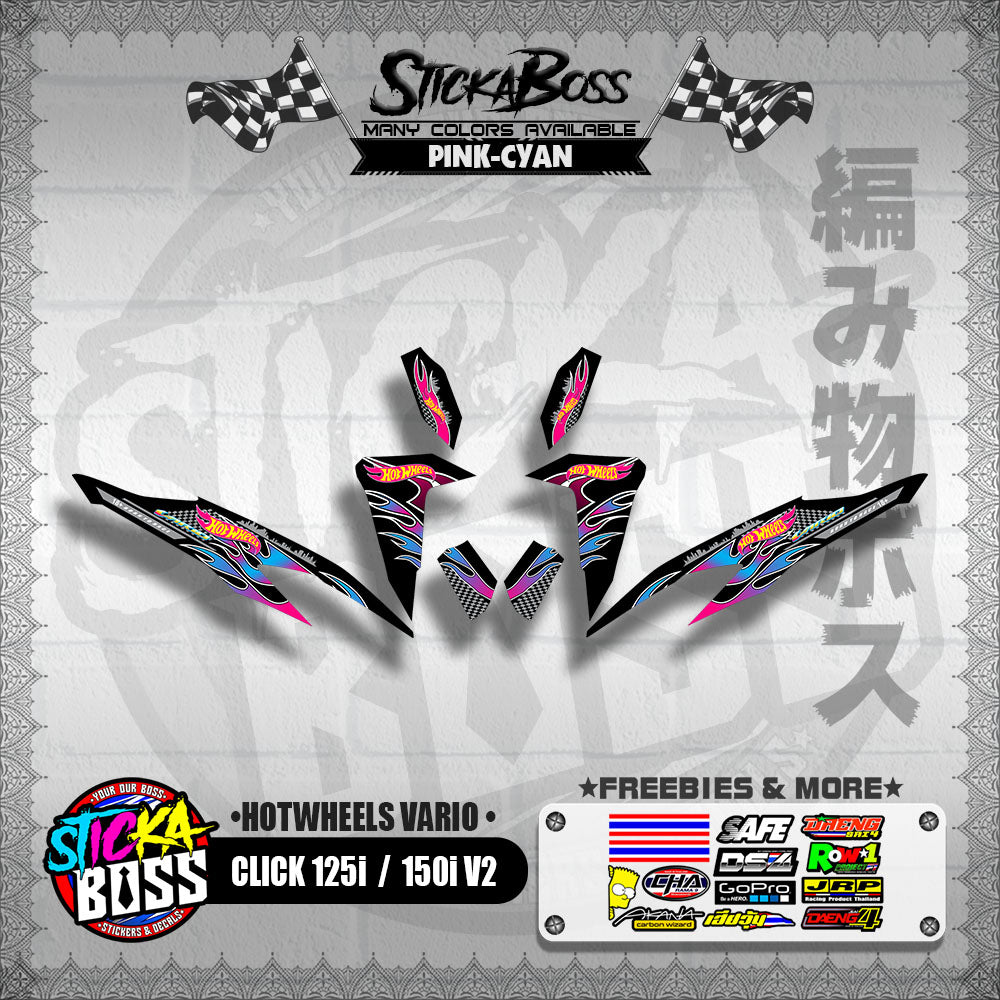 CLICK 125i / 150i V2 DECALS ( HOTWHEELS VARIO )【WITH FREEBIES】