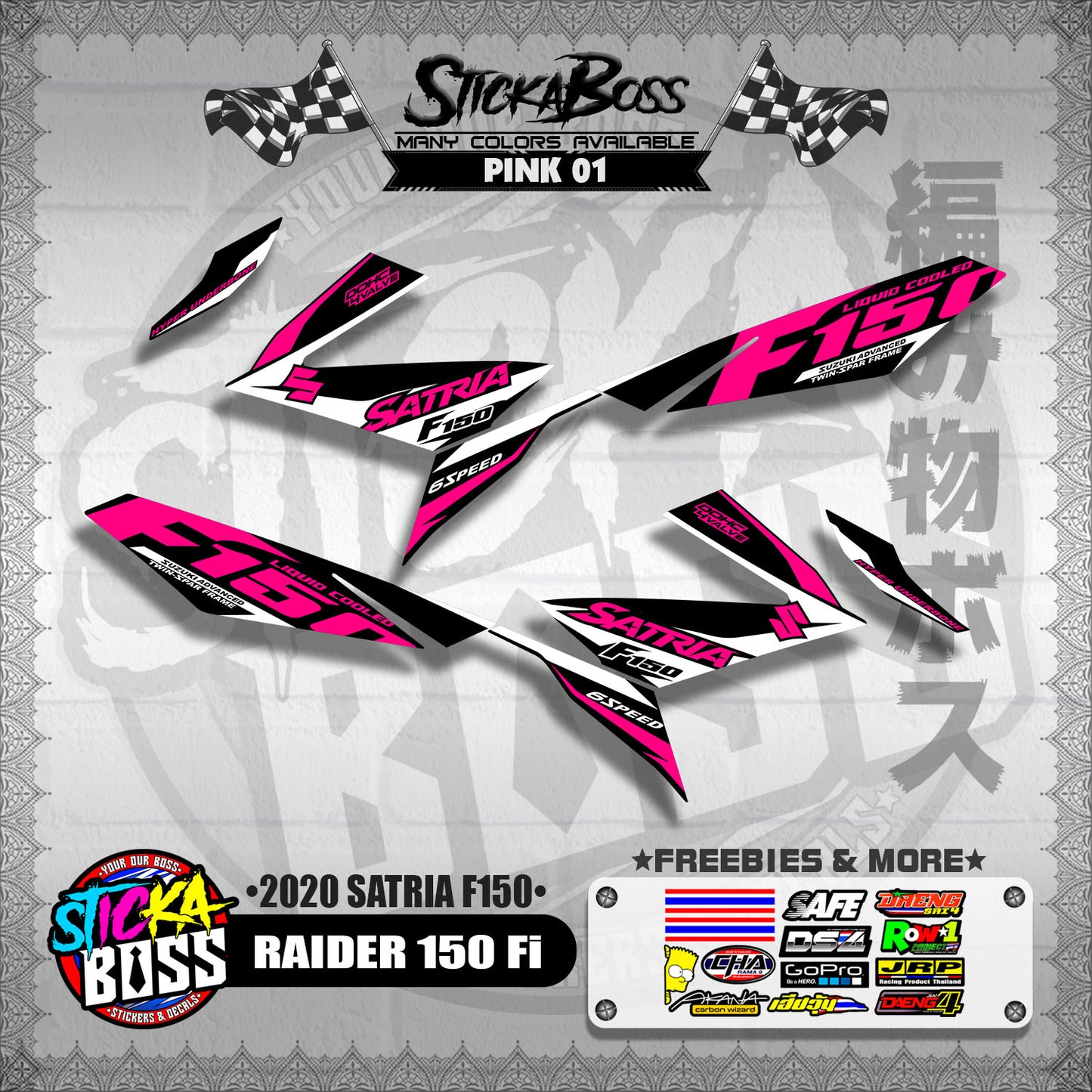 RAIDER 150 Fi DECALS ( 2020 SATRIA F150 )【WITH FREEBIES】