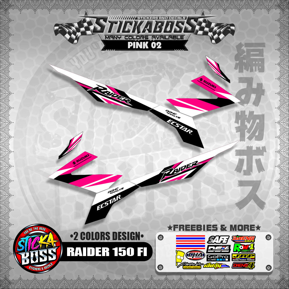 RAIDER 150 FI MALAYSIAN STICKER DECALS ( 2 COLORS DESIGN )【WITH FREEBIES】