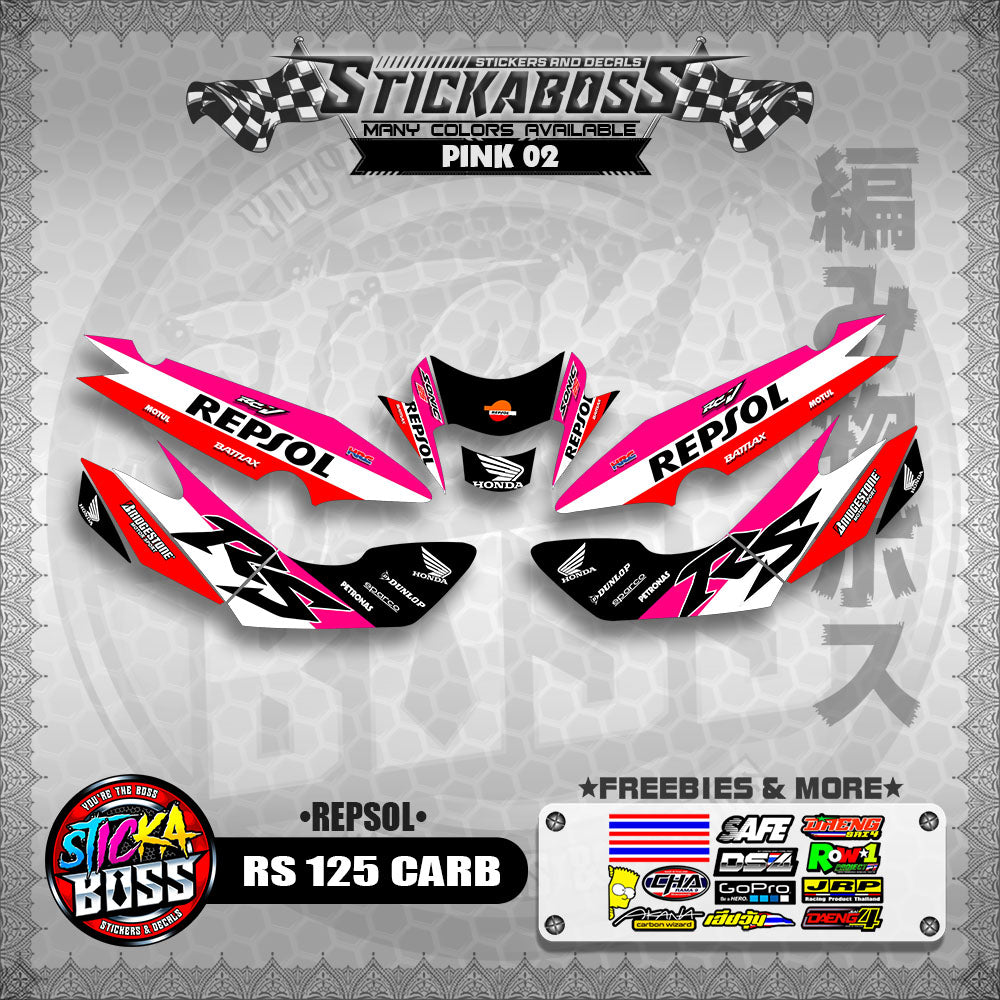 RS 125 CARB STICKER DECALS ( REPSOL )【WITH FREEBIES】