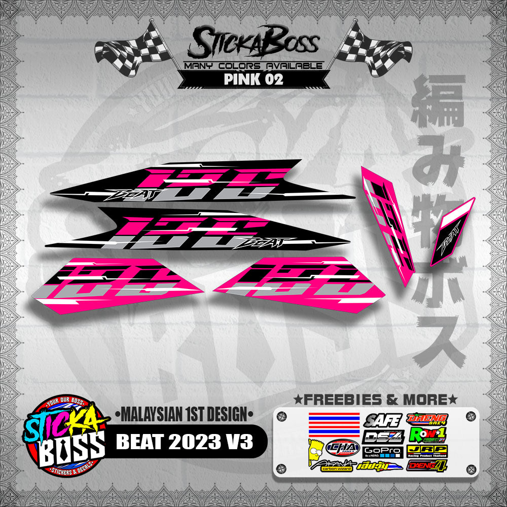 BEAT 2023 V3 DECALS ( MALAYSIAN 1ST DESIGN )【WITH FREEBIES】