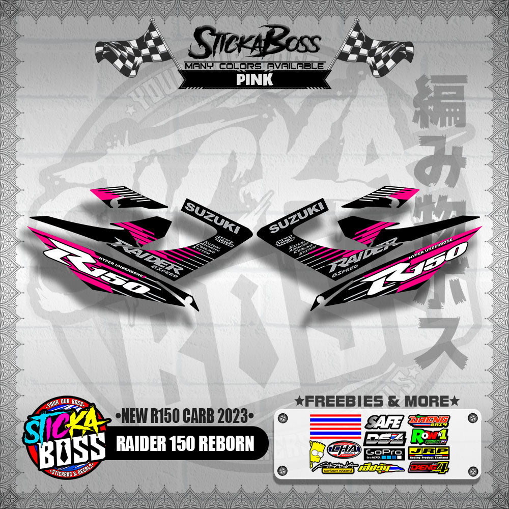 RAIDER 150 REBORN DECALS ( NEW R150 CARB 2023 )【WITH FREEBIES】