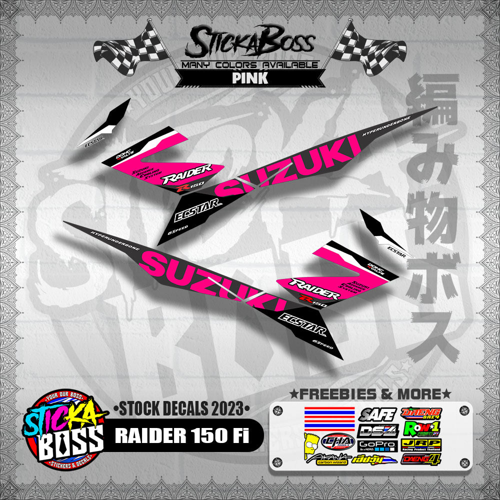RAIDER 150 Fi ( STOCK DECALS 2023 )【WITH FREEBIES】