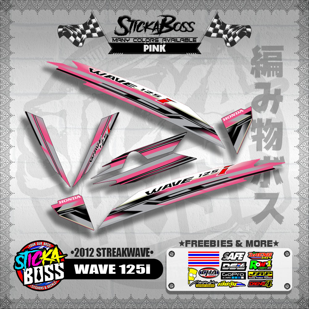 WAVE 125i DECALS ( 2012 STREAKWAVE )【WITH FREEBIES】