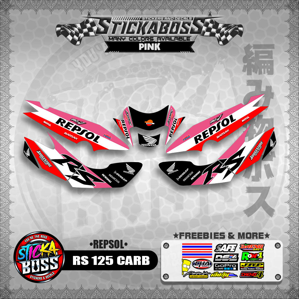 RS 125 CARB STICKER DECALS ( REPSOL )【WITH FREEBIES】