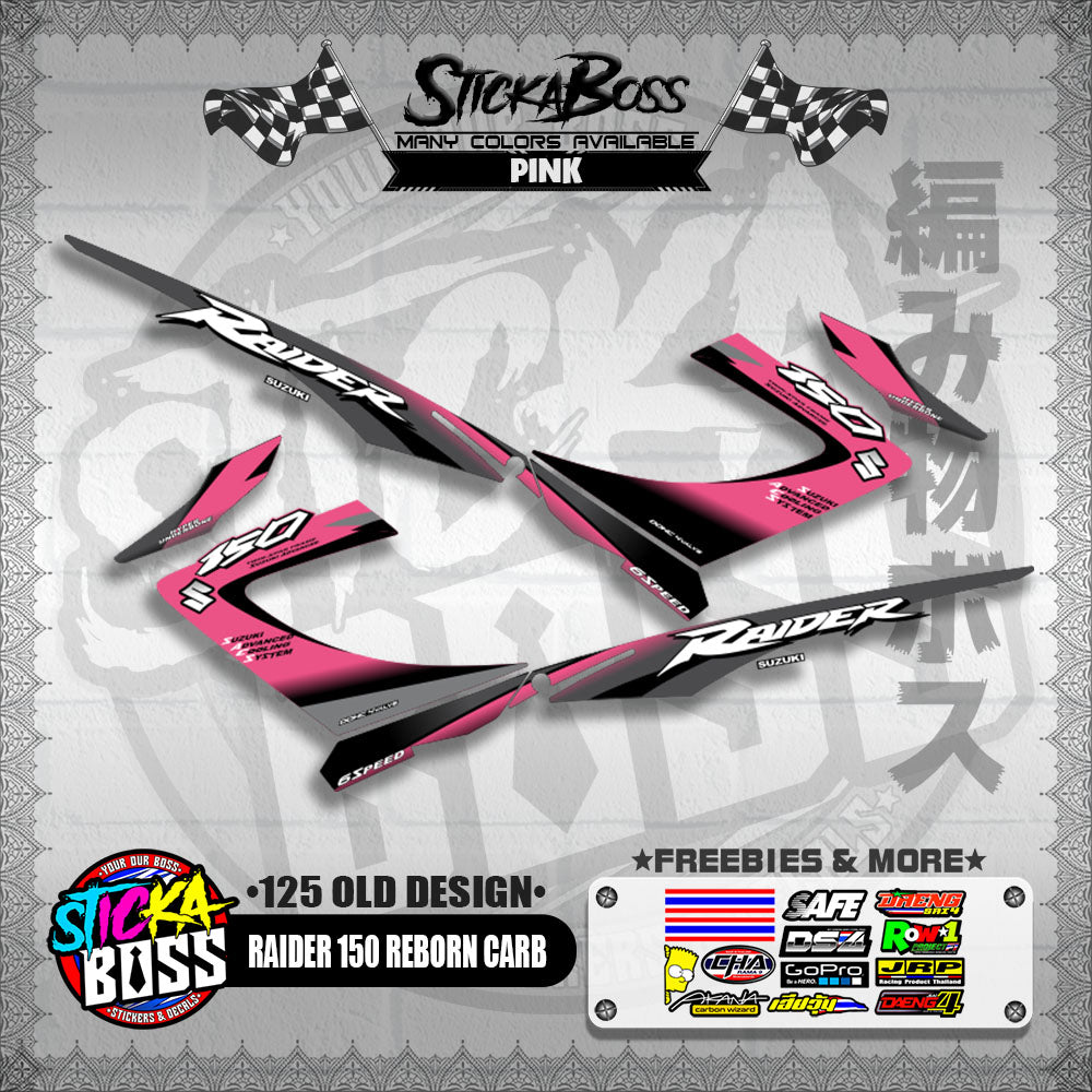 RAIDER 150 REBORN CARB DECALS ( 125 OLD DESIGN )【WITH FREEBIES】