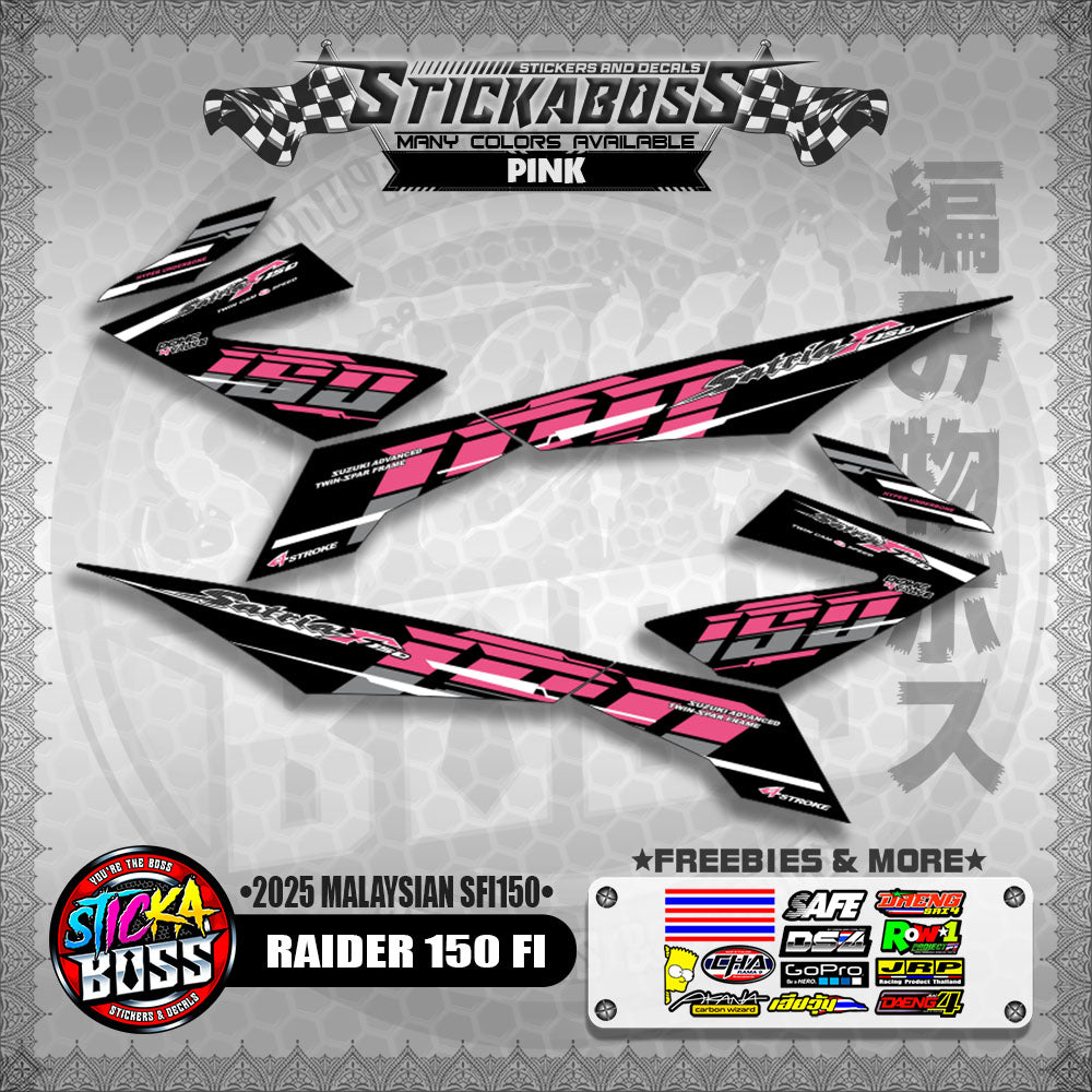 RAIDER 150 FI STICKER DECALS ( 2025 MALAYSIAN SFI150 )【WITH FREEBIES】