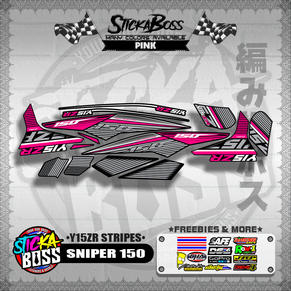 SNIPER 150 DECALS ( Y15ZR STRIPES )【WITH FREEBIES】