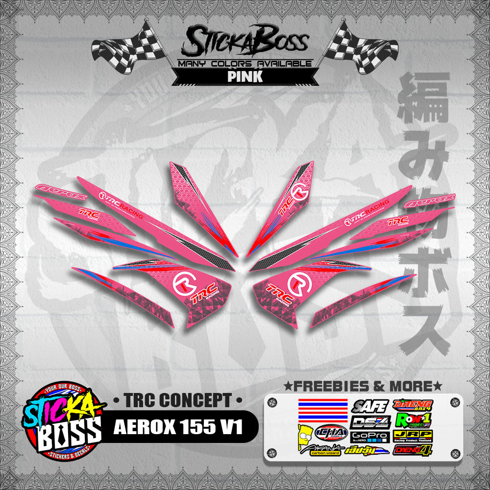 AEROX 155 V1 DECALS ( TRC CONCEPT )【WITH FREEBIES】