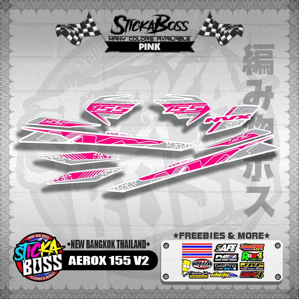 AEROX 155 V2 DECALS ( NEW BANGKOK THAILAND )【WITH FREEBIES】