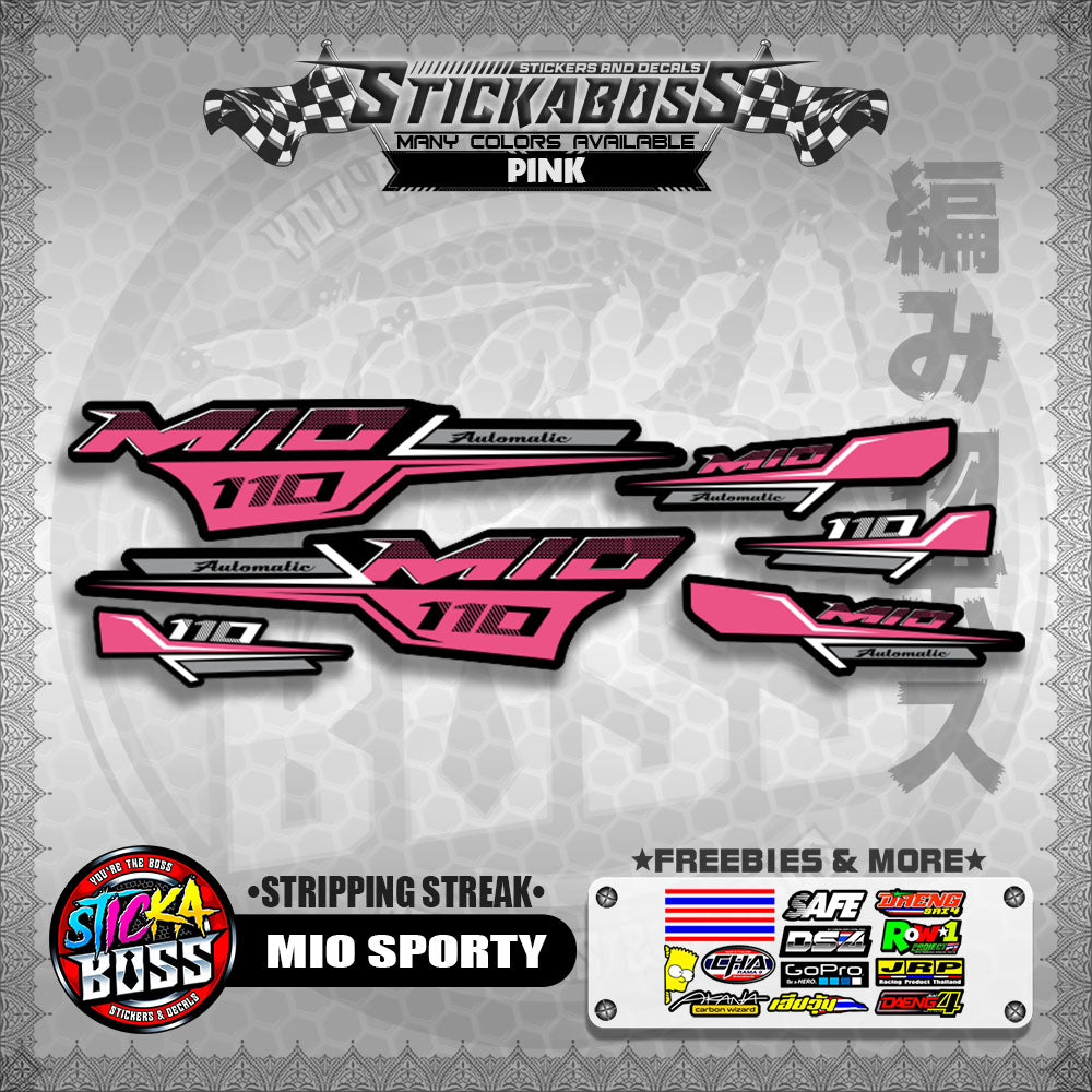 MIO SPORTY THAI CONCEPT STICKER DECALS ( STRIPPING STREAK )【WITH FREEBIES】