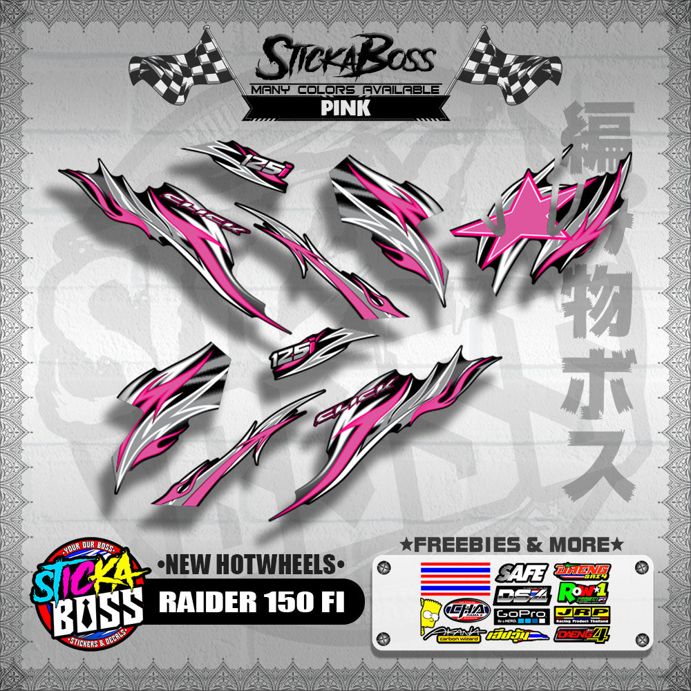 CLICK V3 DECALS ( NEW TRIBAL FIRE )【WITH FREEBIES】