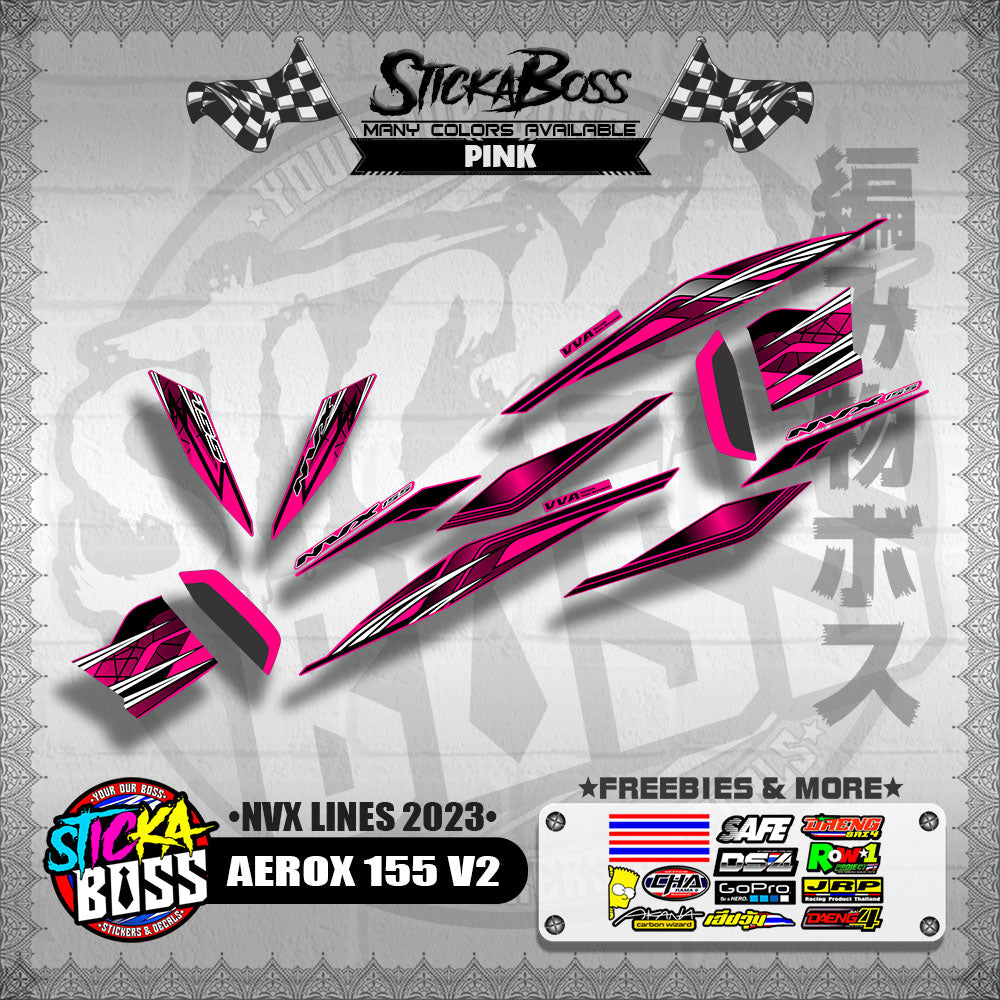 AEROX 155 V2 MALAYSIAN DECALS ( NVX LINES 2023 )【WITH FREEBIES】
