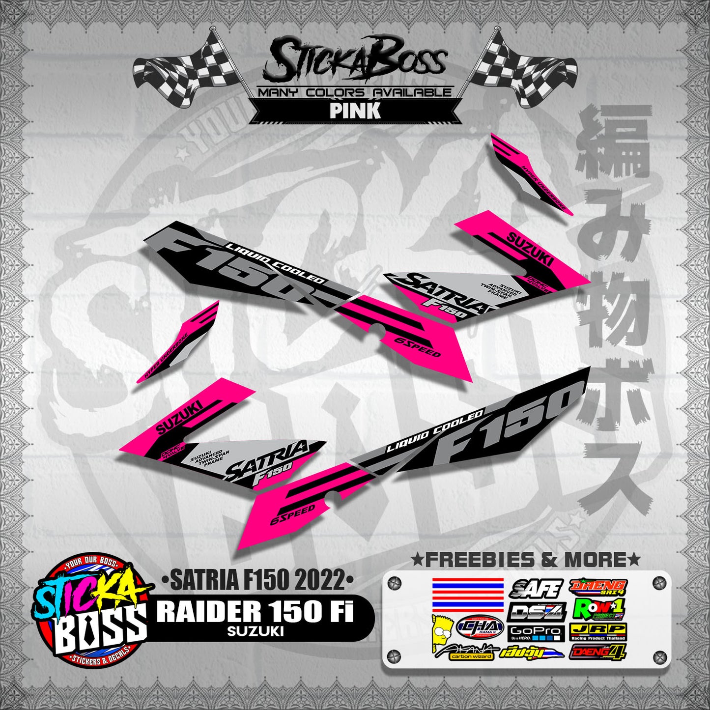 RAIDER 150 Fi DECALS ( SATRIA F150 2022 )【WITH FREEBIES】