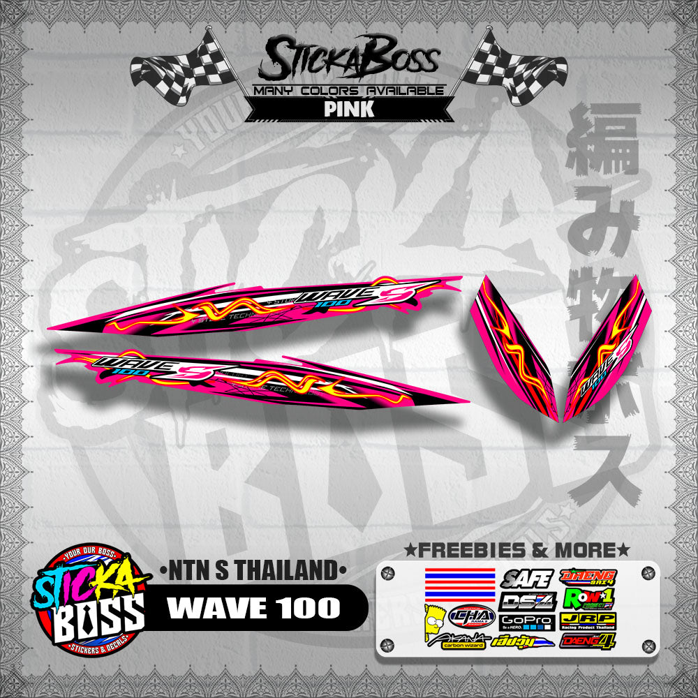 WAVE 100 DECALS ( NTN S THAILAND )【WITH FREEBIES】