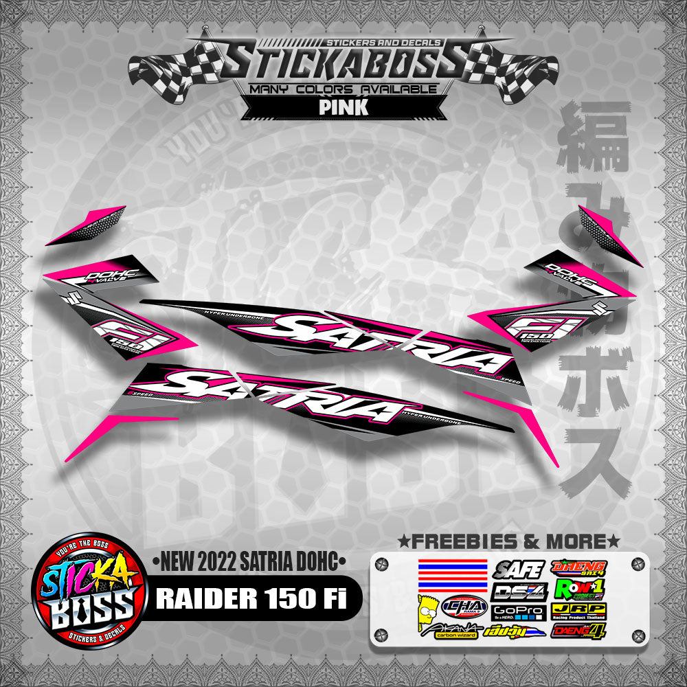 SUZUKI RAIDER 150 Fi STOCK DECAL (NEW 2022 SATRIA DOHC)【WITH FREEBIES】