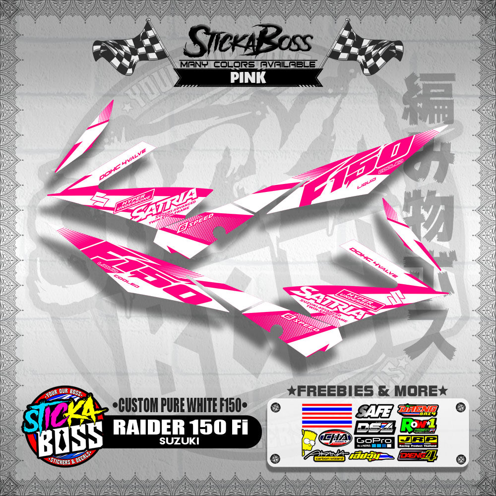 RAIDER 150 Fi STOCK DECAL ( CUSTOM PURE WHITE F150 )【WITH FREEBIES】