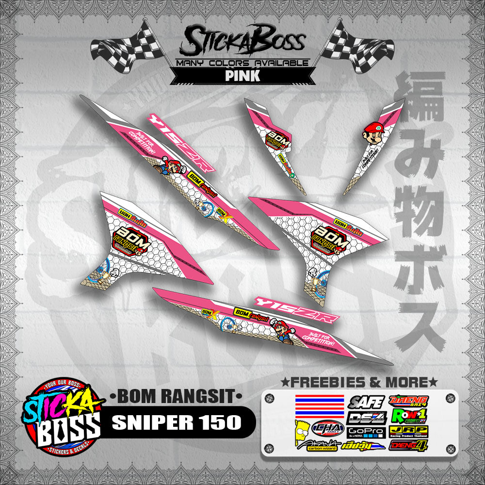 SNIPER 150 INDO DECALS ( BOM RANGSIT )【WITH FREEBIES】