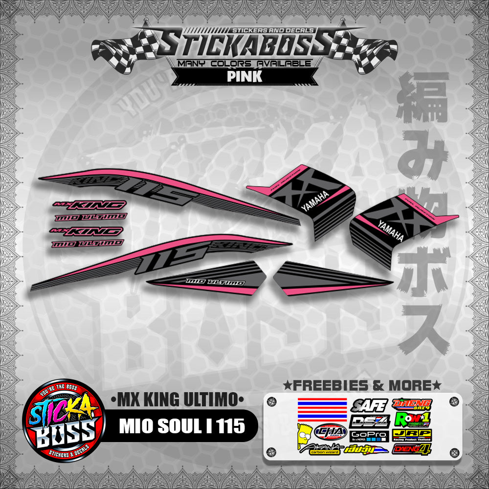 MIO SOUL I 115 STICKER DECALS ( MX KING ULTIMO )【WITH FREEBIES】