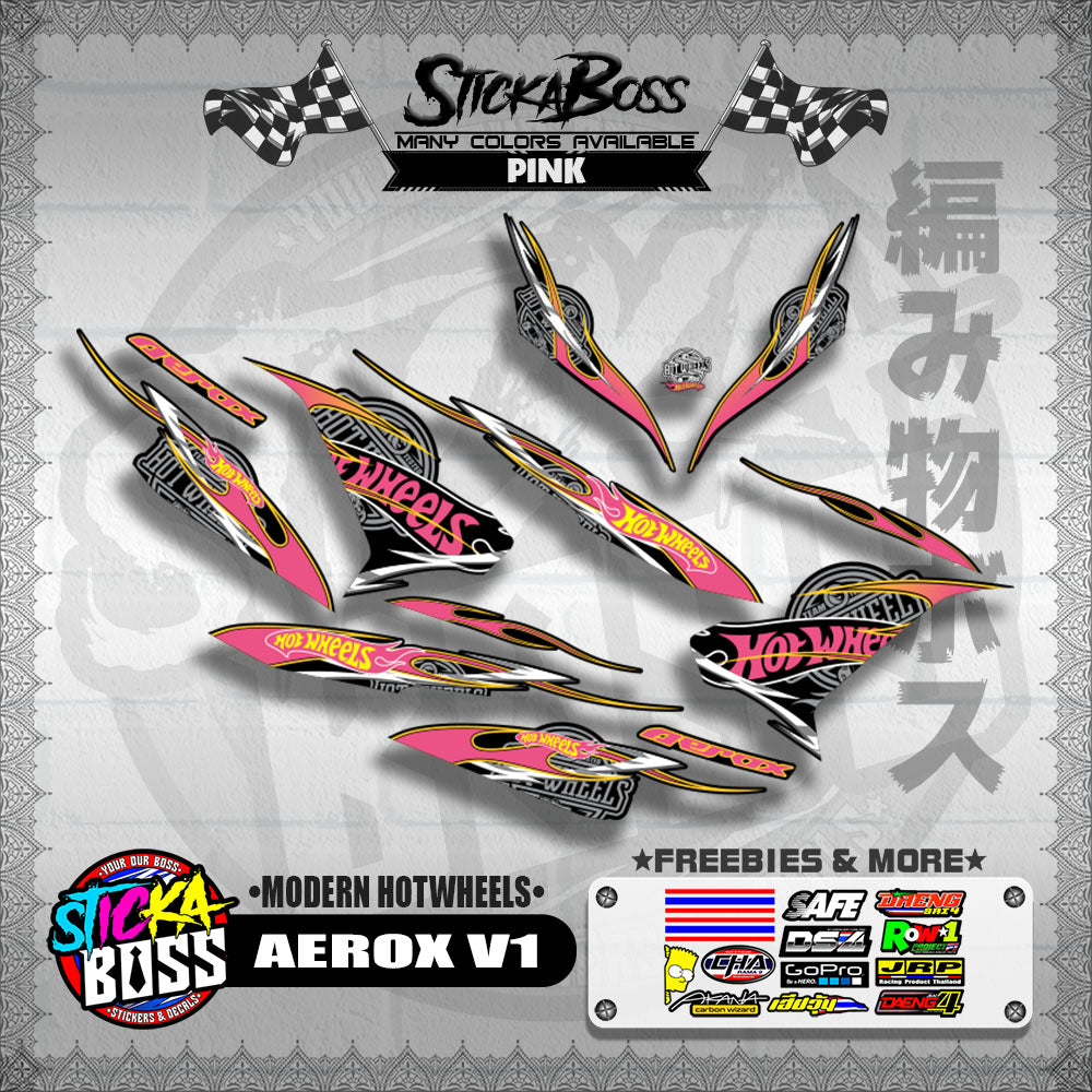 AEROX V1 DECALS ( MODERN HOTWHEELS )【WITH FREEBIES】