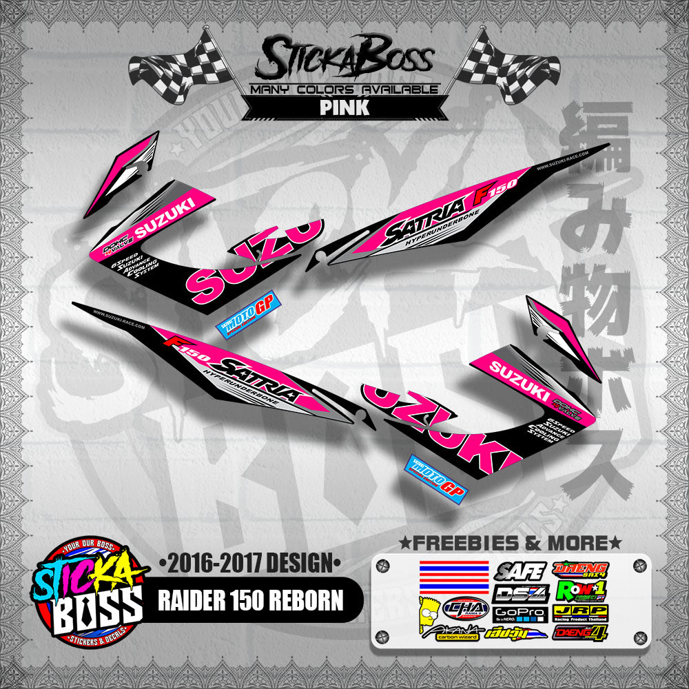 RAIDER 150 REBORN CARB STOCK DECALS ( 2016-2017 DESIGN )【WITH FREEBIES】